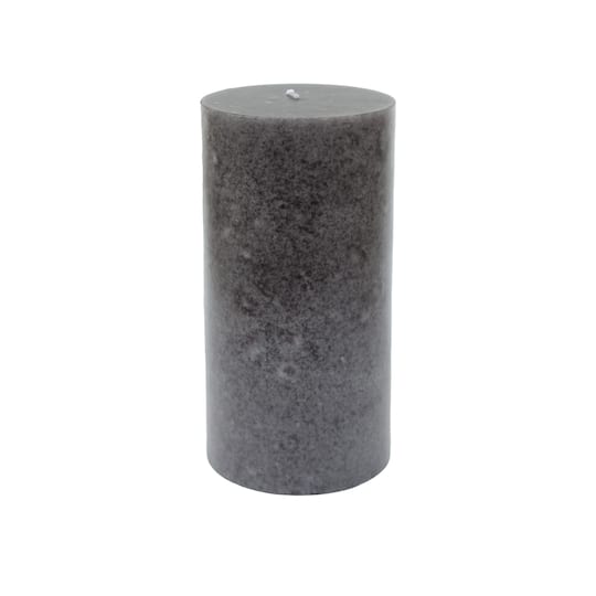 Basic Elements&#x2122; 3&#x22; x 6&#x22; Dark Gray Linen Scented Pillar Candle by Ashland&#xAE;